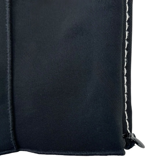 Rag & Bone Black & White Topstiching Detail X Cross Stretch Crop Top sz M - Picture 7 of 10